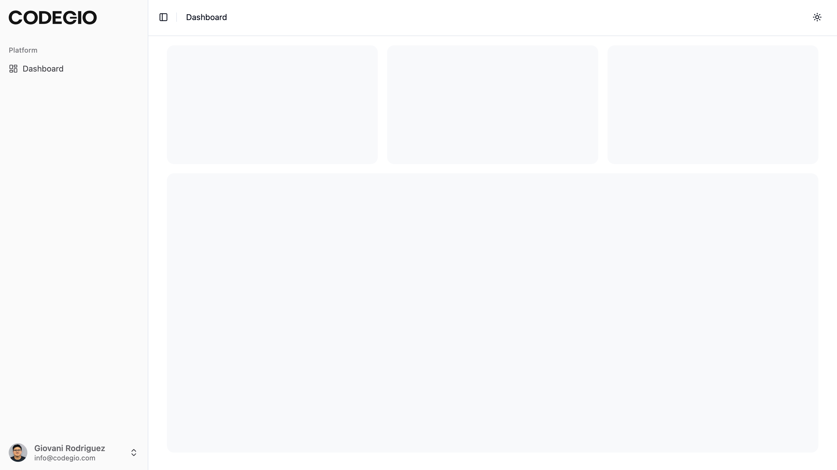 Dashboard screenshot